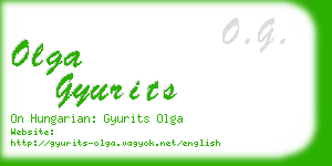 olga gyurits business card